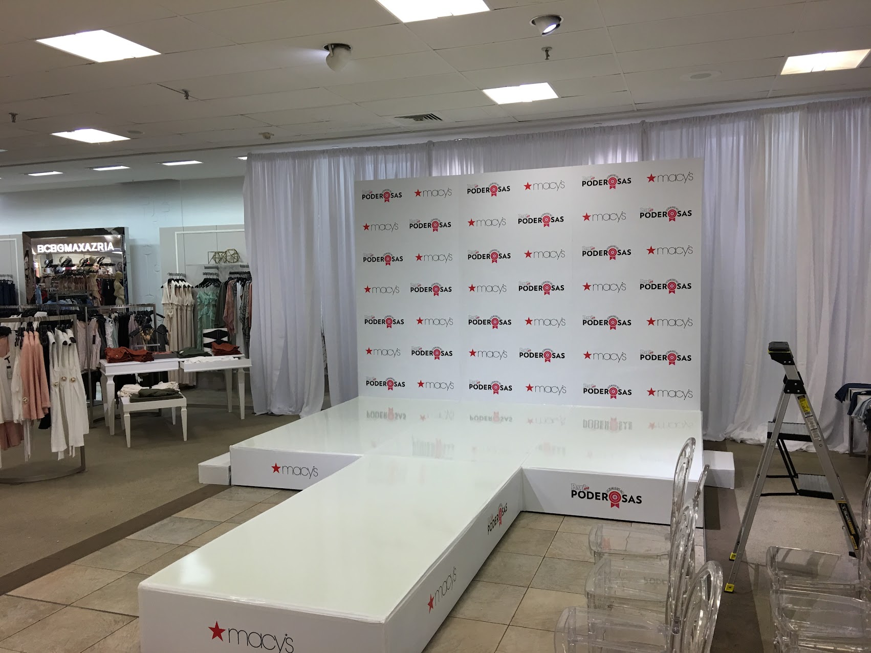Event merchandise display for Miami client